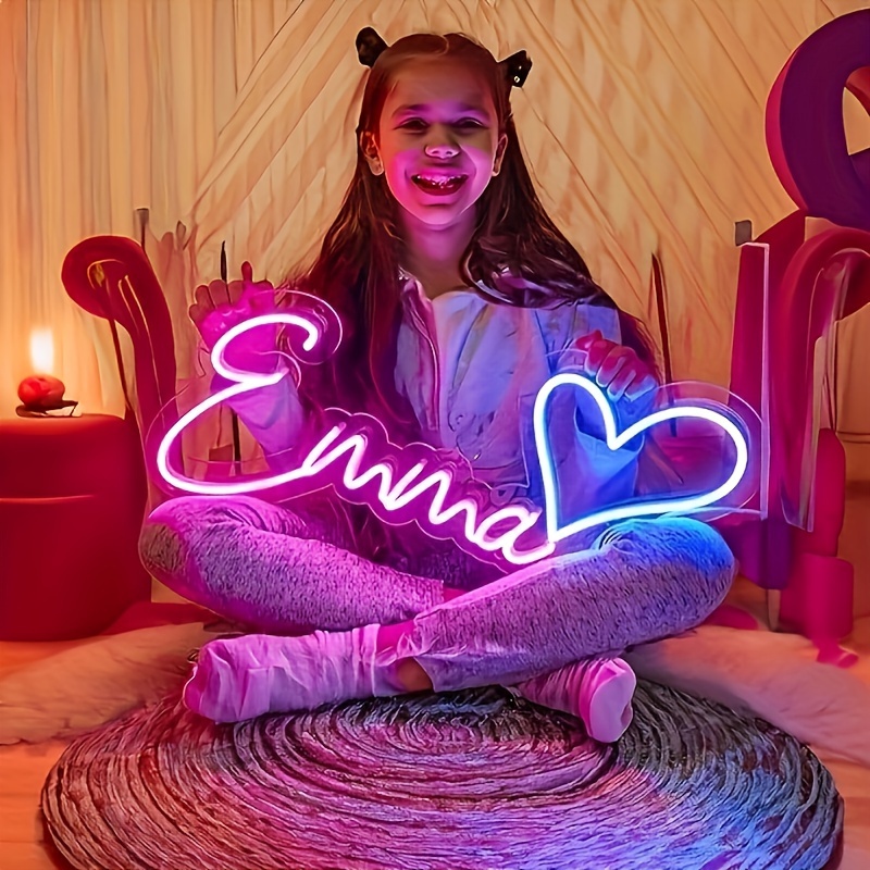 Lighting Decoration Ideas - ป้ายไฟนีออน LED แบบกำหนดเองพร้อมตัวหรี่ไฟ ไฟตกแต่งแบบใช้พลังงาน USB สำหรับห้องนอน