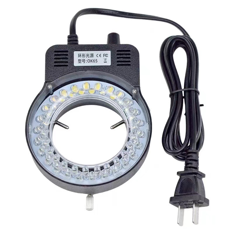 Lighting Visual - แหล่งกำเนิดแสงวงแหวน LED สำหรับกล้องจุลทรรศน์ เส้นผ่านศูนย์กลางภายใน 63 มม.