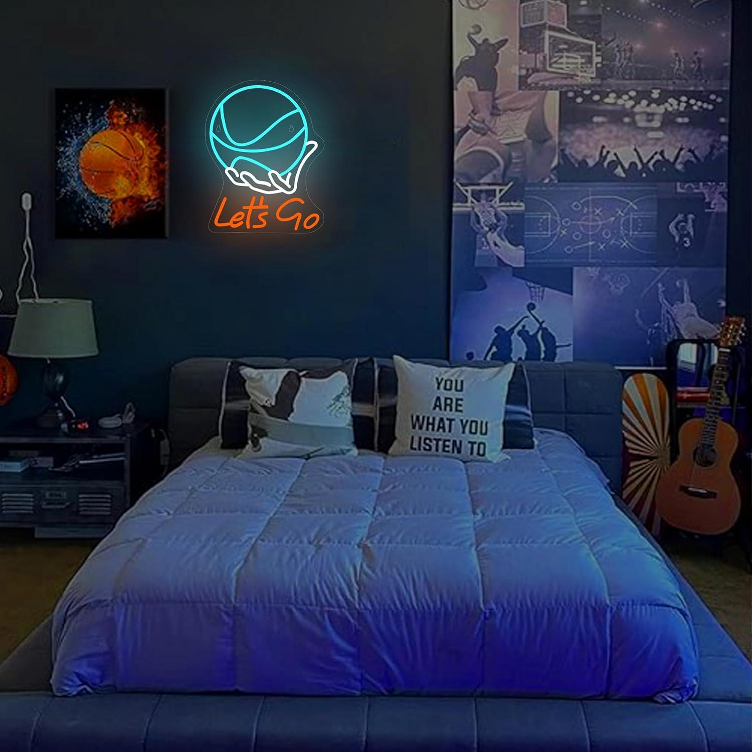 ป้ายไฟนีออน LED ลายบาสเก็ตบอล  - Lighting Decoration Ideas บทวิจารณ์และราคา