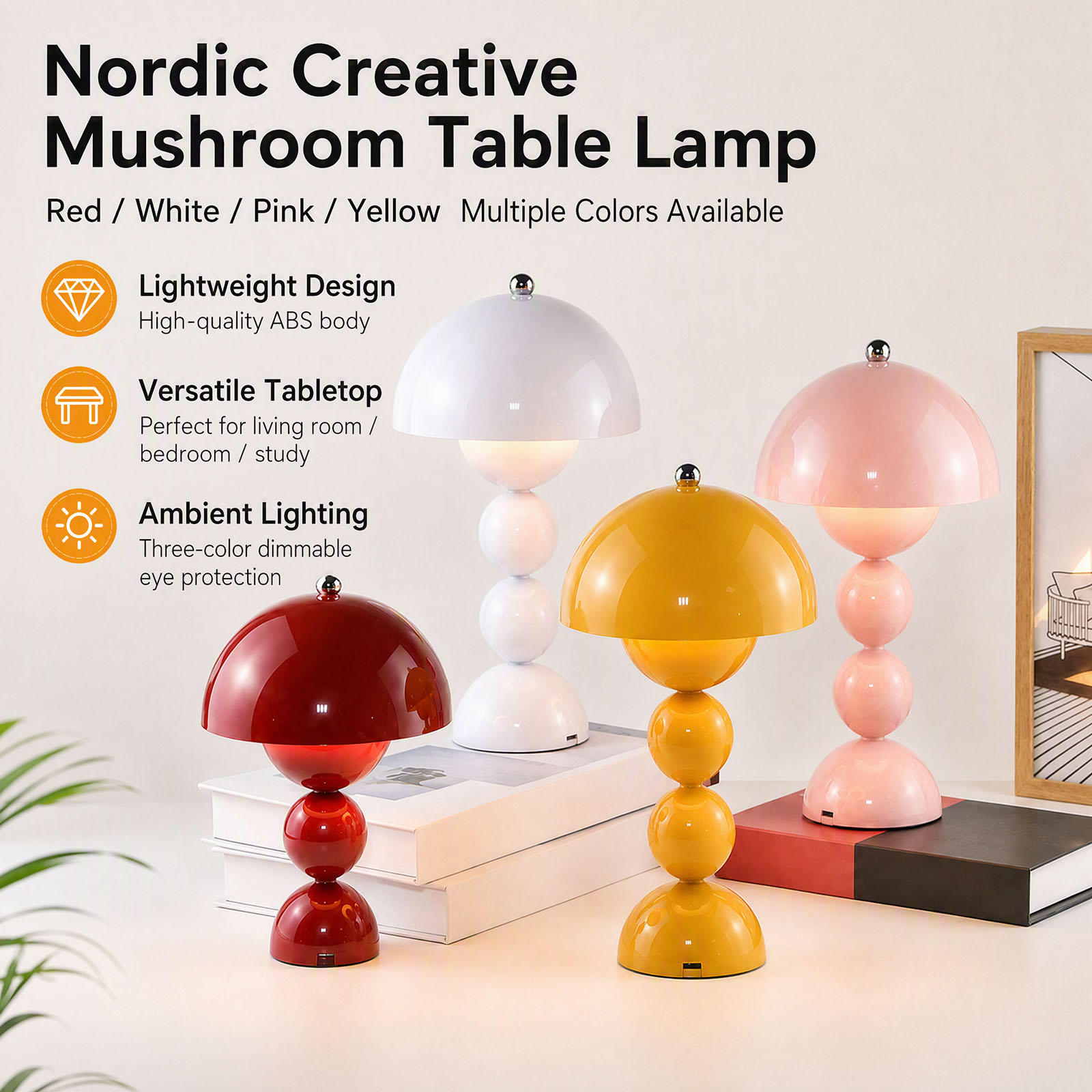 โคมไฟตั้งโต๊ะรูปดอกไม้เห็ด ชาร - Decor Lighting Lamps บทวิจารณ์และราคา