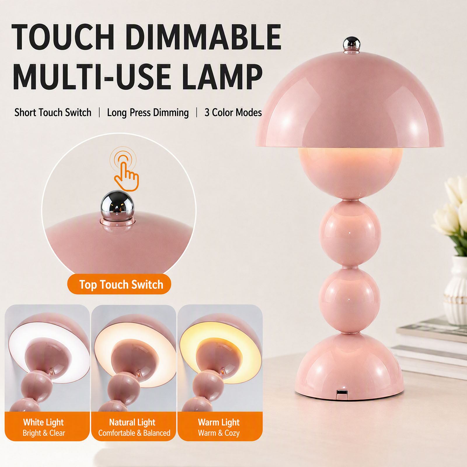 โคมไฟตั้งโต๊ะ LED รูปเห็ด USB  - Decor Lighting Lamps บทวิจารณ์และราคา
