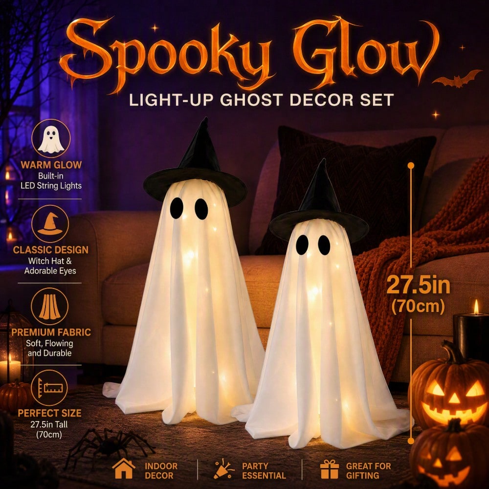 หมวกแม่มดเรืองแสง LED 2 ชิ้น,  - Up Lighting Decor บทวิจารณ์และราคา